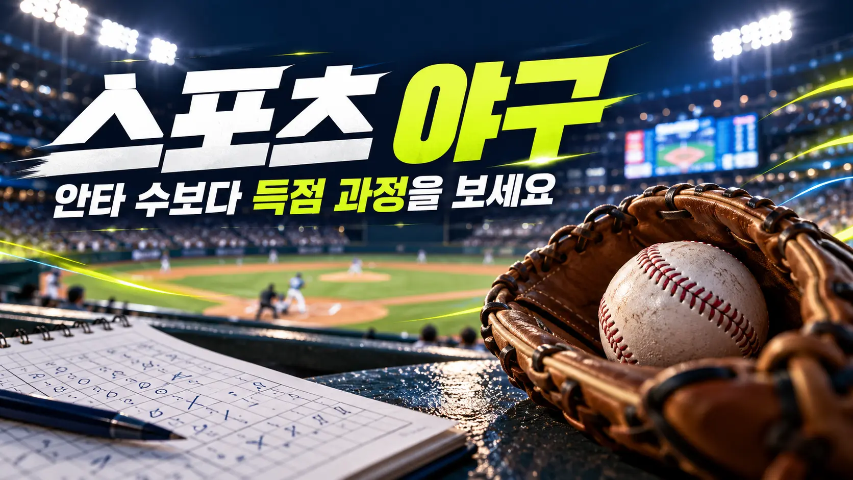 스포츠 야구 기록 읽기, 안타 수가 같아도 점수가 다른 이유